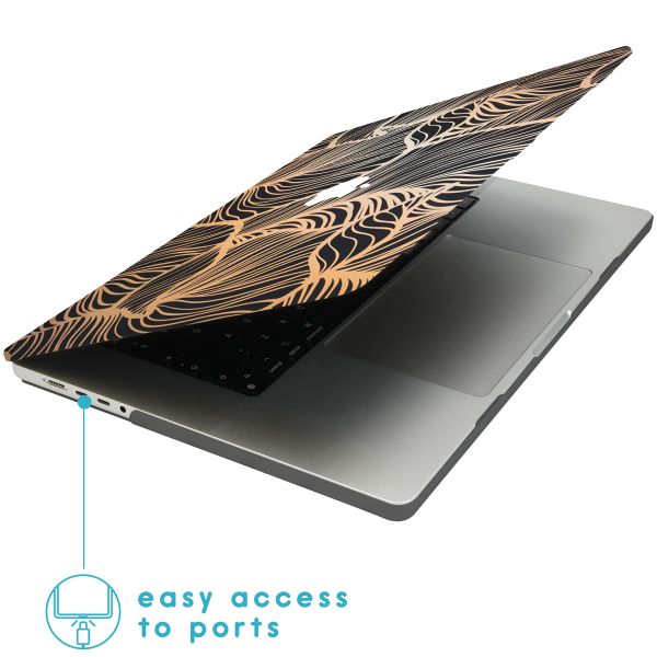 imoshion Design Laptop Cover MacBook Pro 14 inch (2021 / 2023 M3 chip / 2024 M4 chip) - A2442 / A2779 / A2918 / A3112 / A3185 / A3401 - Golden Leaves