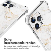 imoshion Design hoesje met koord iPhone 13 Pro - White Marble