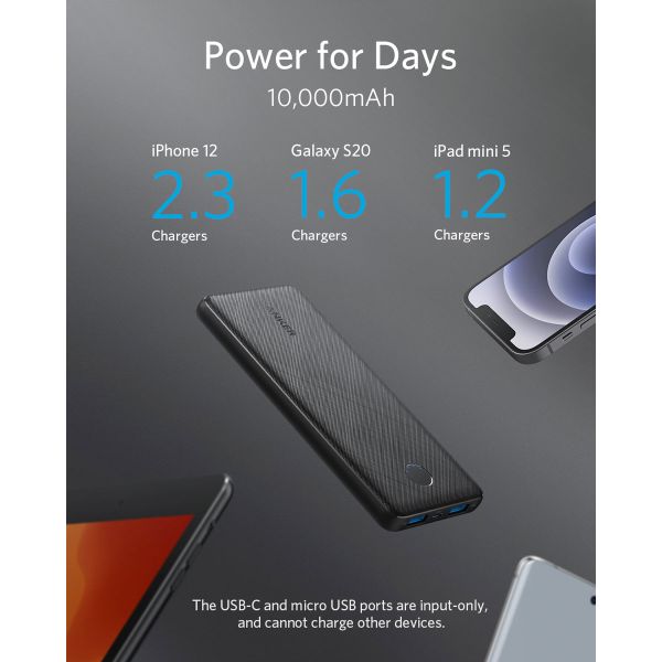 Anker PowerCore III Powerbank - 10.000 mAh - Zwart