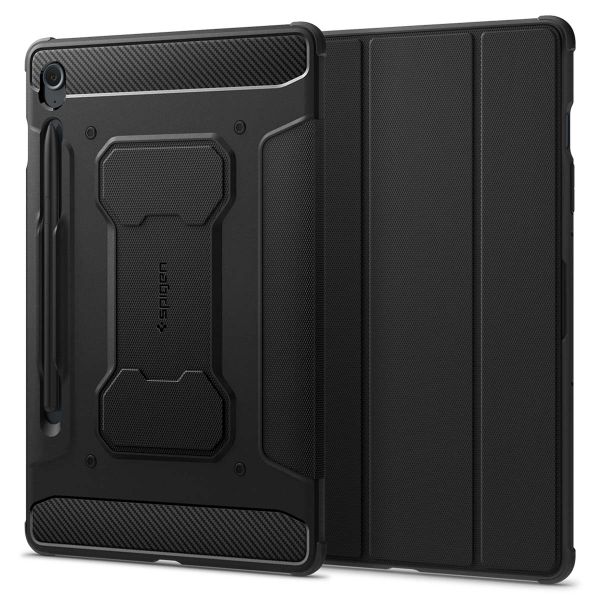 Spigen Rugged Armor Pro Bookcase Samsung Galaxy Tab S9 FE - Black