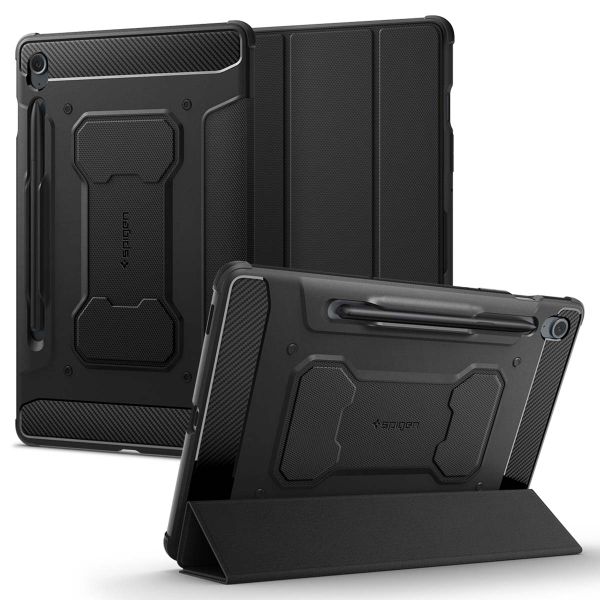 Spigen Rugged Armor Pro Bookcase Samsung Galaxy Tab S9 FE - Black