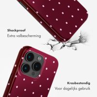 Selencia Vivid Backcover met MagSafe Apple iPhone 15 Pro - Happy Dots Burgundy