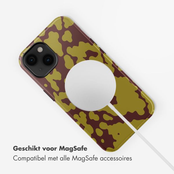 Selencia Vivid Backcover met MagSafe Apple iPhone 14 - Moo'd Olive Dust
