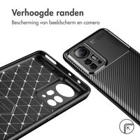 imoshion Carbon Softcase Backcover Xiaomi 12 Pro - Zwart