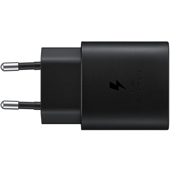 Samsung Originele USB-C naar USB-C kabel - 1 meter - 25 Watt + Originele Fast Charging Adapter USB-C Oplader - 25 Watt - Zwart
