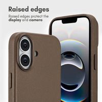 Accezz 2-in-1 Leather Bookcase with MagSafe Apple iPhone 17e / 16e - Coffee Brown
