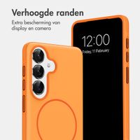 imoshion Color Backcover met Thin MagSafe Ring Samsung Galaxy S25 / S24 - Oranje