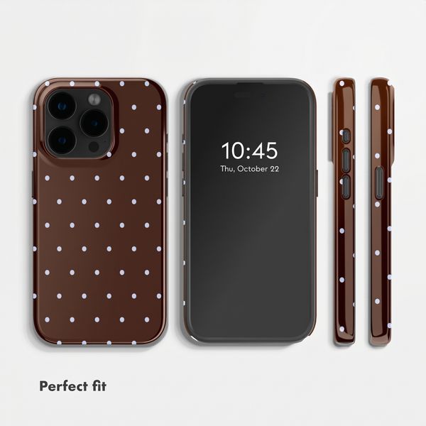 Selencia Vivid Back Cover with MagSafe Apple iPhone 15 Pro - Happy Dots Chocolate