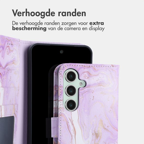 imoshion Design Bookcase Samsung Galaxy S25 - Purple Marble