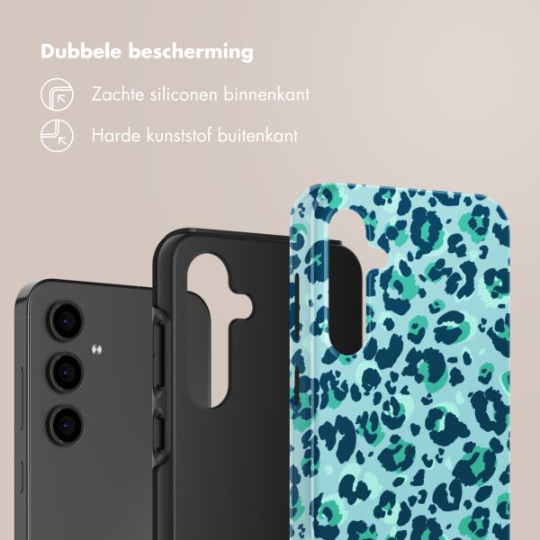 Selencia Vivid Tough Backcover Samsung Galaxy S24 FE - Wild Spots Light Blue