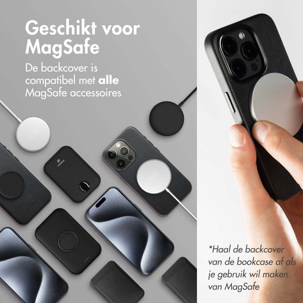 Accezz Leather Bookcase 2-in-1 met MagSafe Samsung Galaxy S24 Plus - Onyx Black