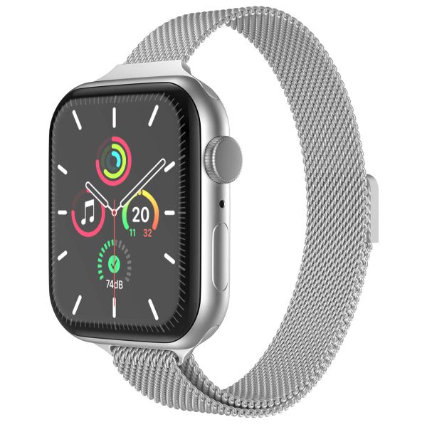 imoshion Slim Milanees bandje Apple Watch Series 1 t/m 9 / SE (38/40/41 mm) | Series 10 (42 mm) - Zilver