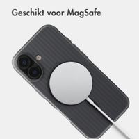 Accezz Lite Backcover met MagSafe | Fluted | Apple iPhone 16 - Grijs