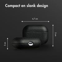 Accezz Echt Leren Case AirPods Pro - Zwart