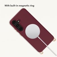 Selencia Rivièra MagSafe Case with detachable hooks Samsung Galaxy S24 FE - Bold Burgundy