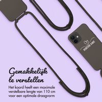 Gepersonaliseerd Color Backcover MagSafe met afneembaar koord en sierlijk hartje  iPhone 12 Pro - Black Coffee