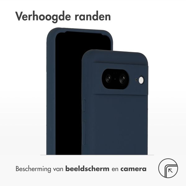 Accezz Liquid Silicone Backcover Google Pixel 8 - Donkerblauw