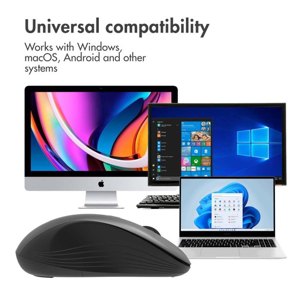 Accezz Wireless Mouse - Bluetooth / USB-A Adapter - Grey