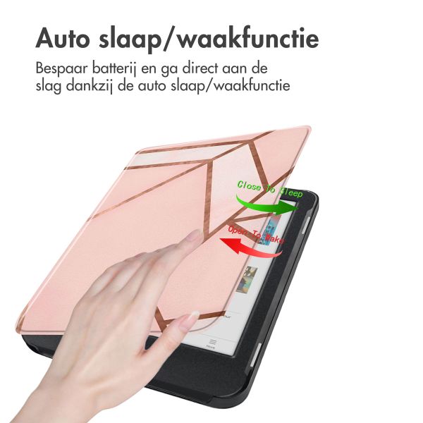 imoshion Design Slim Hard Case Sleepcover Kobo Clara Colour / Clara BW / Tolino Shine 5 / Shine Color - Pink Graphic
