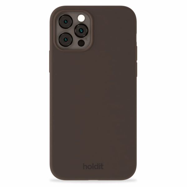 Holdit Silicone Case iPhone 12 / 12 Pro - Chocolate