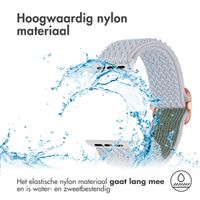 imoshion Elastisch nylonbandje Apple Watch Series 1 t/m 11 / SE / Ultra (44/45/46/49 mm) - Lichtgrijs