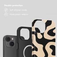 Selencia Vivid Back Cover with MagSafe Apple iPhone 14 - Art Wave Black
