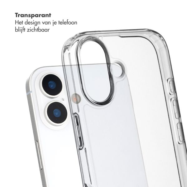 Selencia Backcover met afneembare haakjes Apple iPhone 17 - Transparant