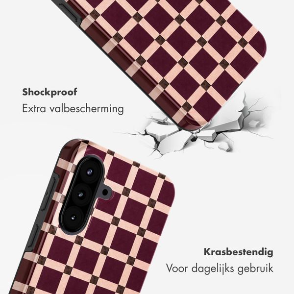 Selencia Vivid Backcover Samsung Galaxy A57 (5G) - Check This Burgundy
