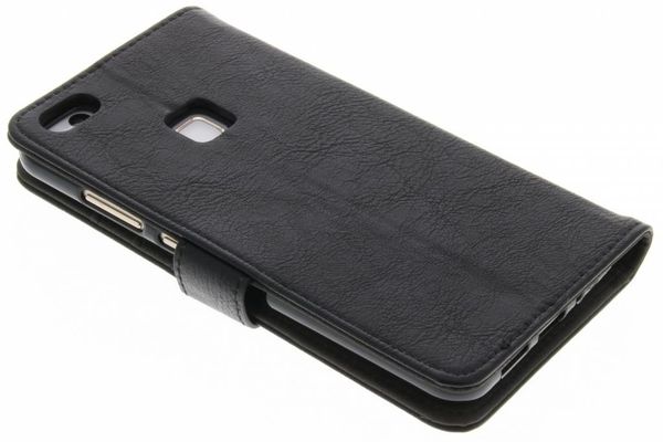 Luxe Lederen Bookcase Huawei P10 Lite - Zwart