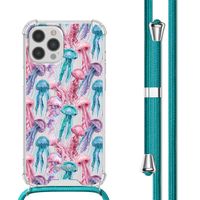 imoshion Design hoesje met koord Apple iPhone 12 Pro Max - Jellyfish Watercolor