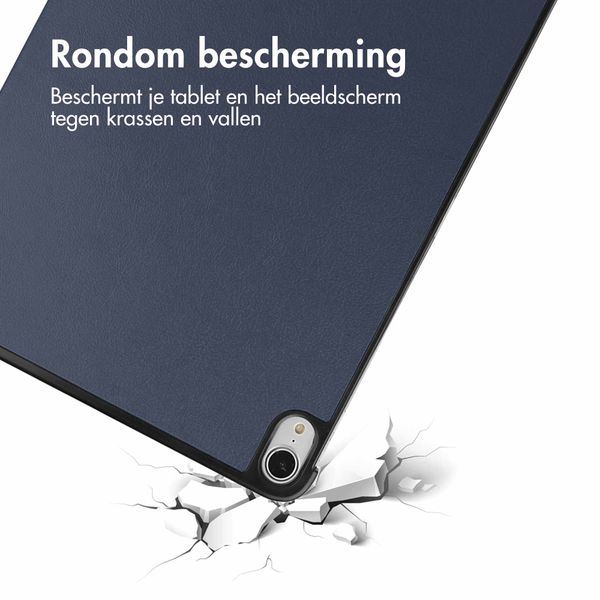 imoshion Trifold Bookcase Apple iPad Air 11 inch (2025) M3 / (2024) M2 / Air 5 (2022) / Air 4 (2020) - Donkerblauw