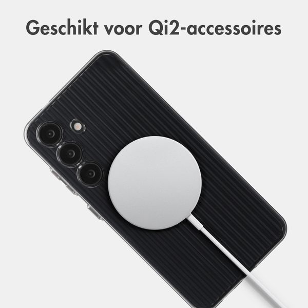 Accezz Lite Backcover met MagSafe | Fluted | Samsung Galaxy S24 - Zwart