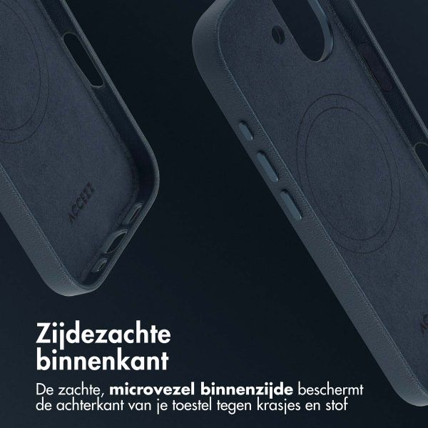 Accezz MagSafe Leather Backcover Apple iPhone 17 - Nightfall Blue