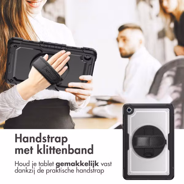 Accezz Rugged Backcover met schouderstrap Samsung Galaxy Tab A9 Plus - Transparent