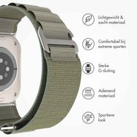 imoshion Nylon Alpine bandje Apple Watch Series 1 t/m 9 / SE (38/40/41 mm) | Series 10 / 11 (42 mm) - Olive Green