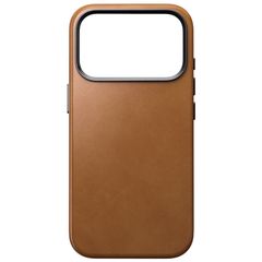Nomad Traditional Leather Backcover met MagSafe Apple iPhone 18 Pro / 17 Pro - English Tan