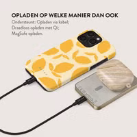 Burga Magnetic Powerbank 5.000 mAh - Geschikt voor MagSafe en Qi2 - Lemon Tart / Gold
