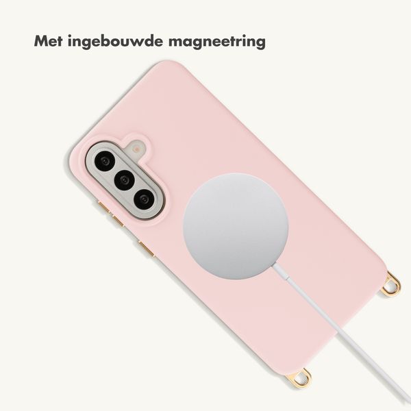 Selencia Rivièra MagSafe Backcover met afneembare haakjes Samsung Galaxy A57 (5G) - Sorbet Pink