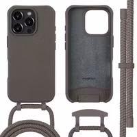 imoshion Color Backcover met afneembaar koord MagSafe Apple iPhone 16 Pro - Black Coffee