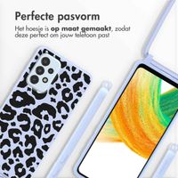 imoshion Siliconen design hoesje met koord Samsung Galaxy A33 - Animal Lila