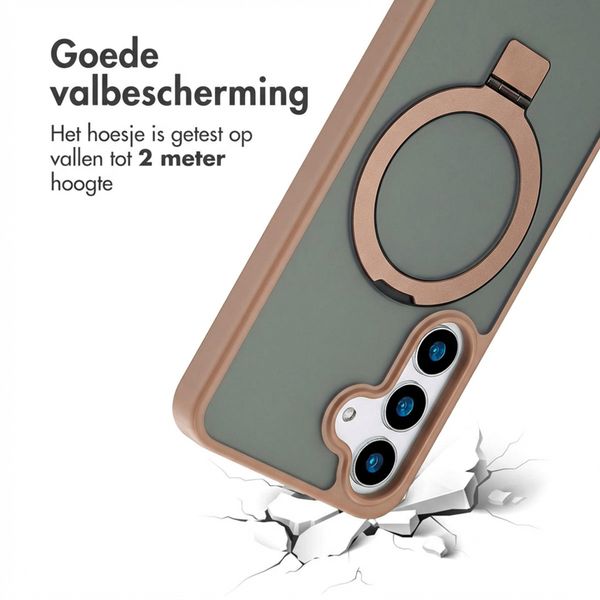 Accezz Ring Stand Backcover met MagSafe Samsung Galaxy S25 Plus - Bruin