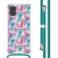 imoshion Design hoesje met koord Samsung Galaxy A51 - Jellyfish Watercolor