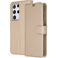 Accezz Wallet Softcase Bookcase Samsung Galaxy S21 Ultra - Goud