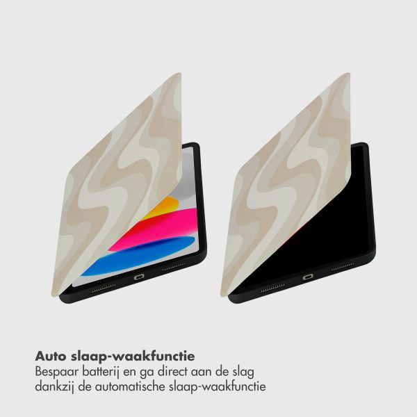 Selencia Vivid tablethoes Apple iPad 11 (2025) 11 inch A16 / iPad 10 (2022) 10.9 inch - Desert Waves Beige