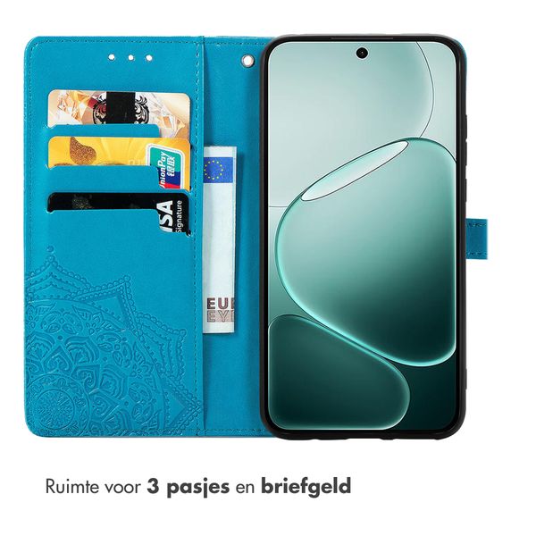 imoshion Mandala Bookcase Oppo A6 Pro (5G) - Turquoise