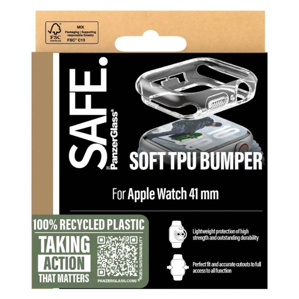 SAFE by PanzerGlass Bumper Apple Watch 7-9 / SE 2024 - 45 mm - Transparant