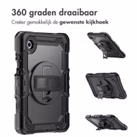 Accezz Rugged Backcover met schouderstrap Samsung Galaxy Tab A11 Plus / A9 Plus - Zwart