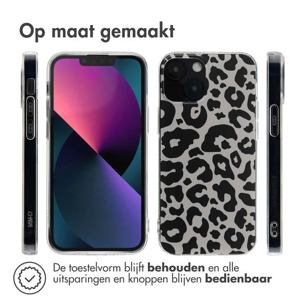 imoshion Design hoesje Apple iPhone 13 Mini - Leopard Transparent