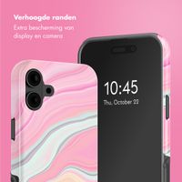 Selencia Vivid Tough Backcover met MagSafe Apple iPhone 16 - Pastel Lipstick Marble