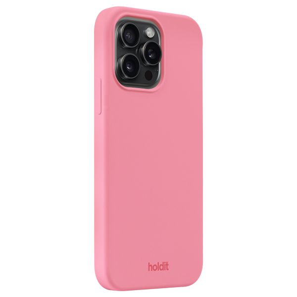 Holdit Silicone Case iPhone 15 Pro Max Rouge - Pink